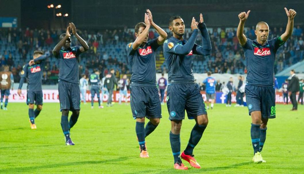 Vittoria per il Napoli, a punteggio pieno nel gruppo I. Afp